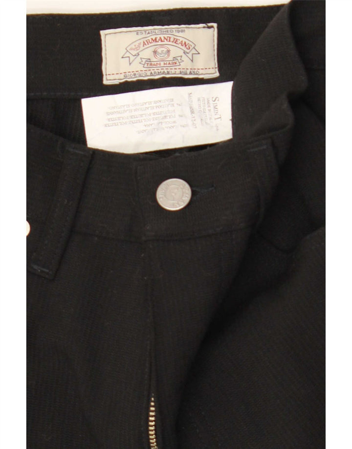 Calça feminina casual slim Armani W31 L31 lã preta