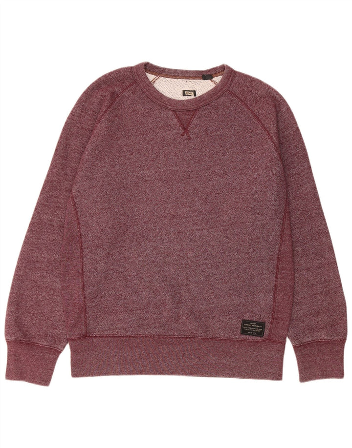 Levi's Moletom Masculino Jumper Médio Algodão Borgonha