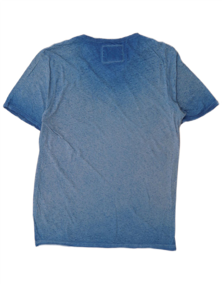 Camiseta masculina Guess grande azul manchada