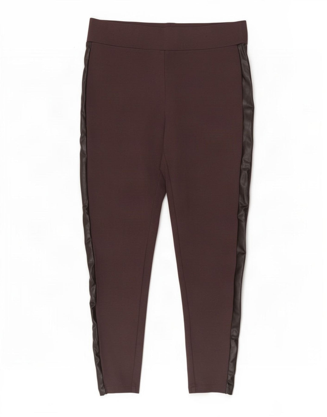 Leggings femininas Marks & Spencer Reino Unido 12 Viscose Borgonha Média