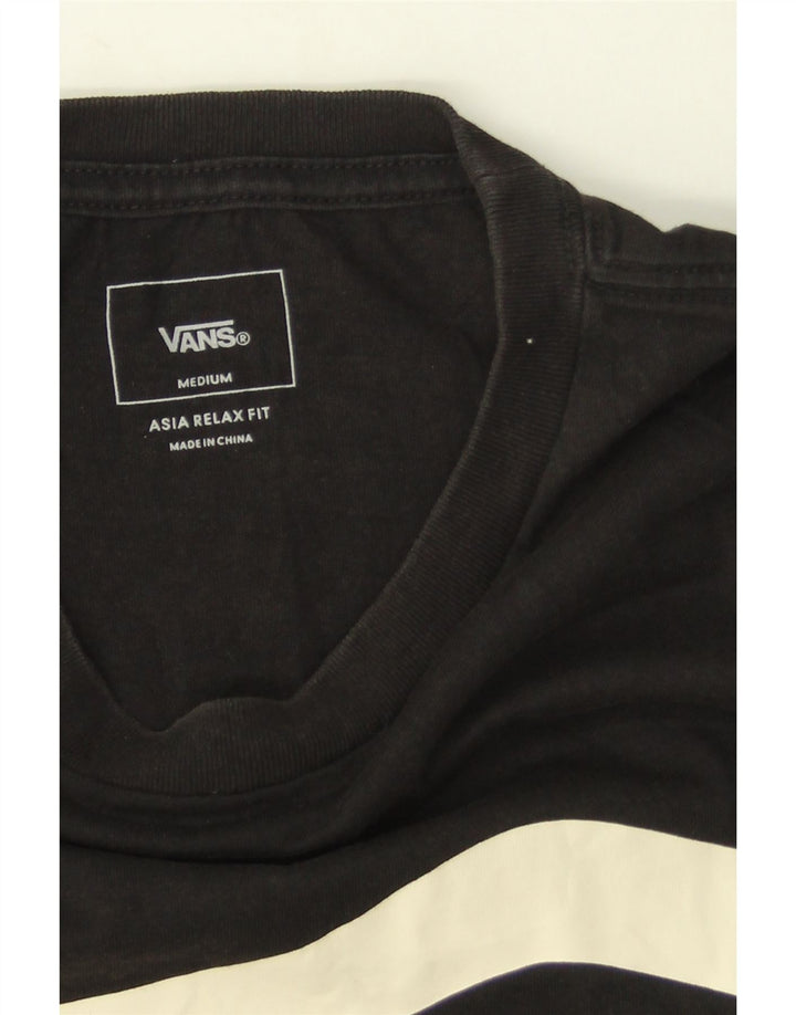 Camiseta Vans Masculina Relaxed Fit Top Médio Preto Colourblock Algodão