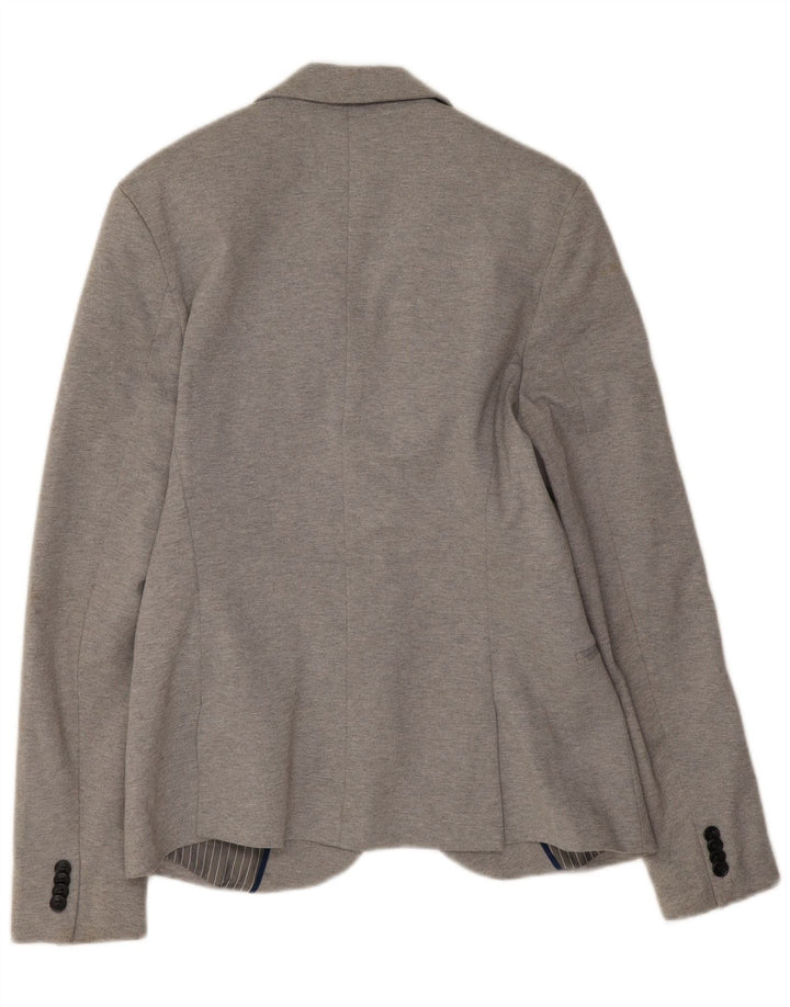 Jaqueta blazer masculina Zara com 1 botão Reino Unido 40 grande cinza