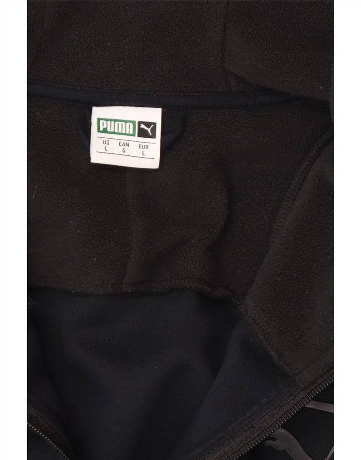 Puma masculino moletom com capuz jaqueta grande bloco colorido preto