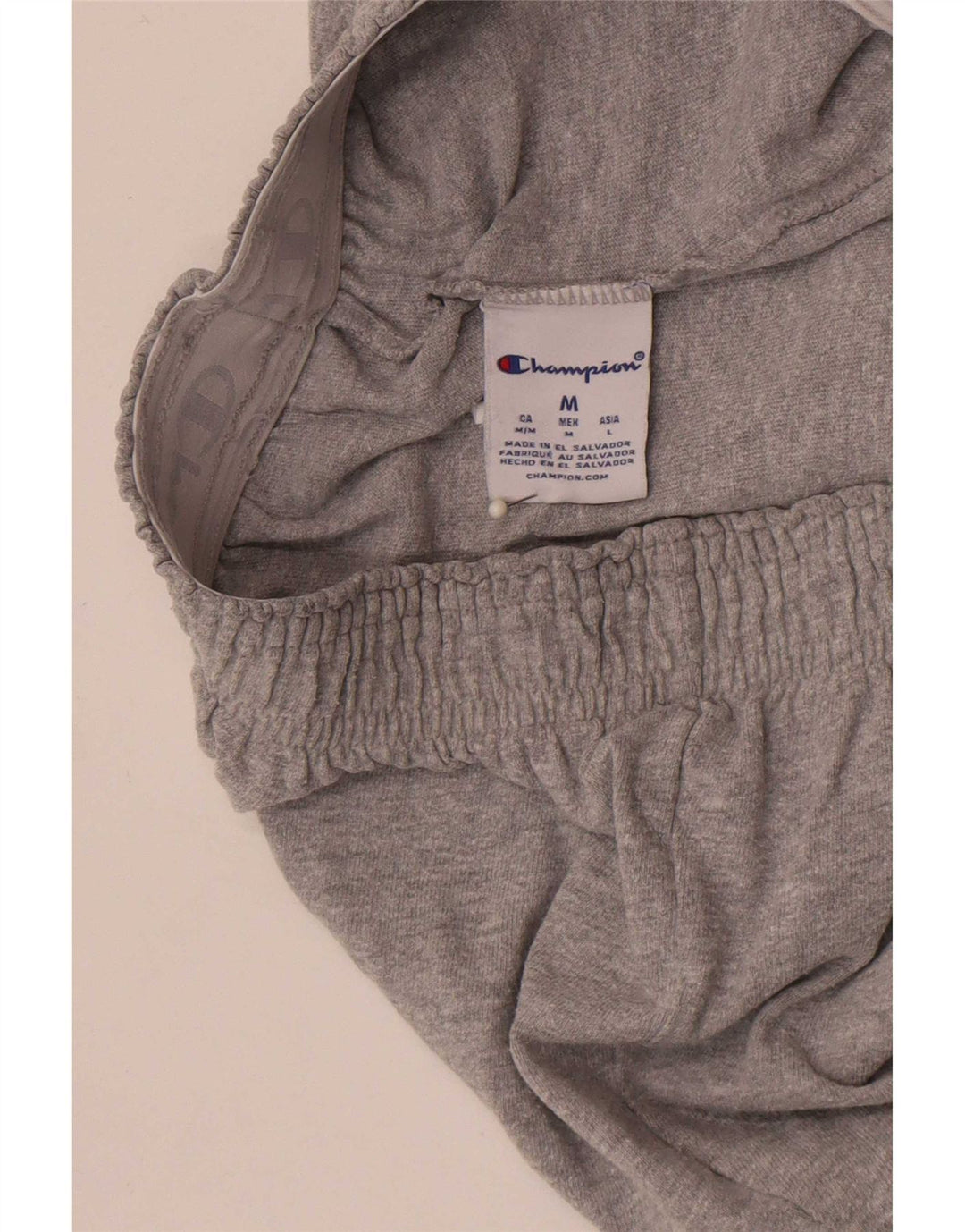 Shorts esportivos femininos Champion UK 14 algodão cinza médio