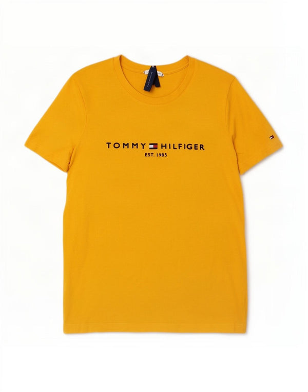 Camiseta feminina Tommy Hilfiger com estampa gráfica UK 6 XS algodão amarelo