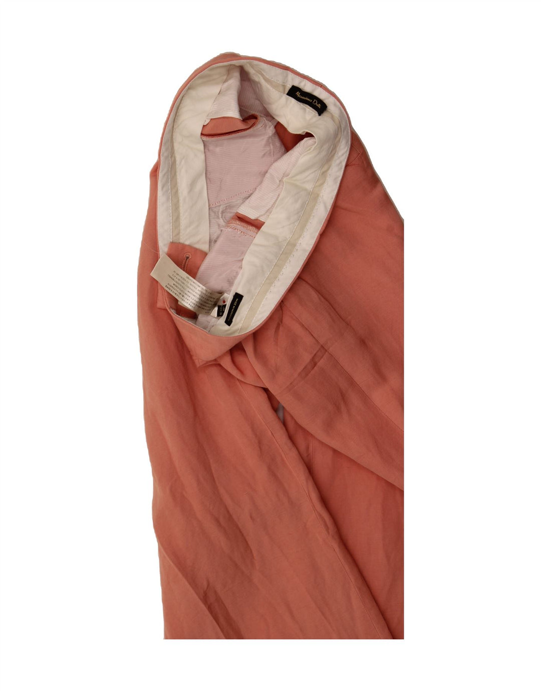 MASSIMO DUTTI Womens Straight Chino Trousers W26 L25 Pink Viscose Vintage Massimo Dutti and Second-Hand Massimo Dutti from Messina Hembry 