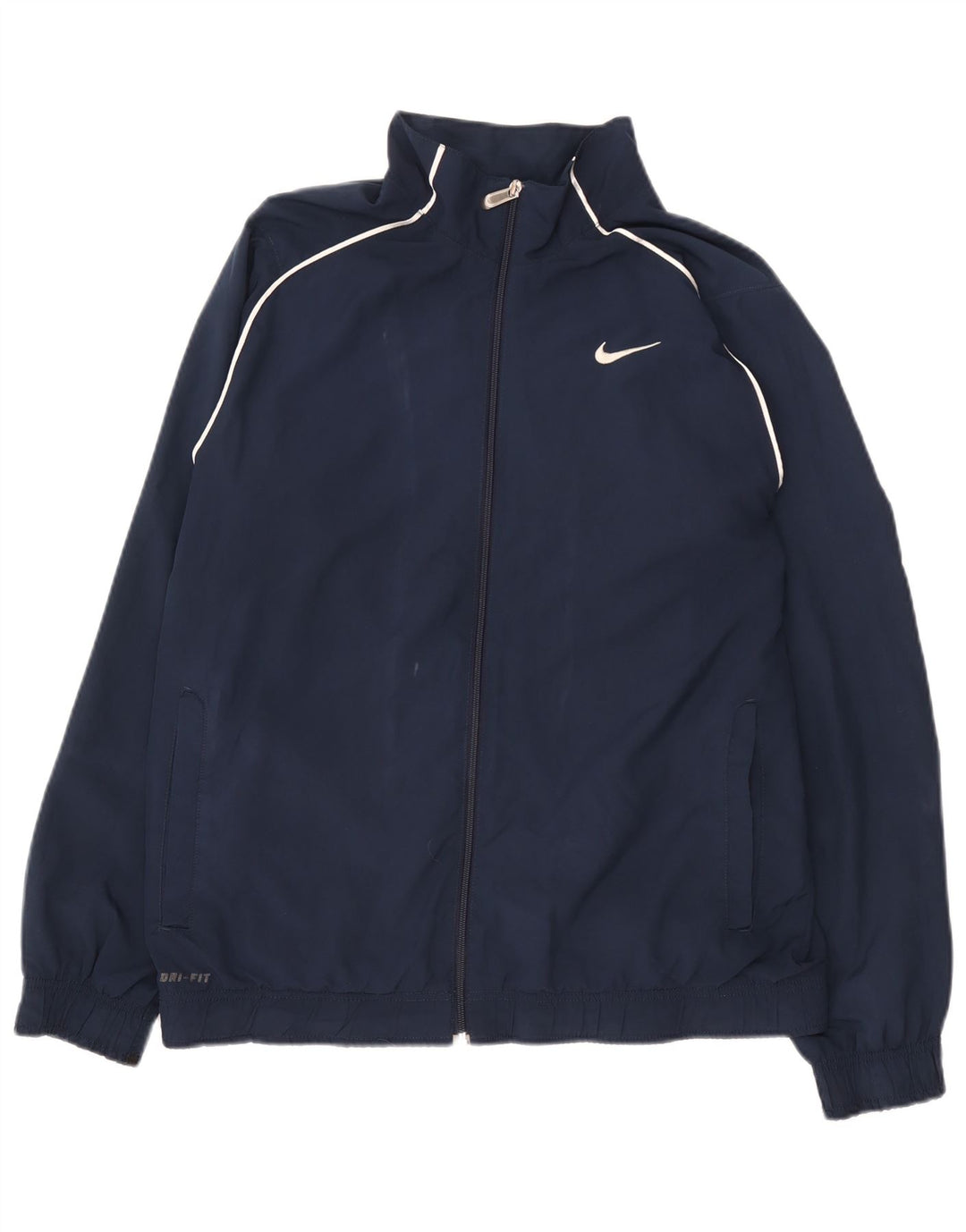 Nike Mens Dri Fit Tracksuit Top Jacket Médio Azul Marinho Poliéster