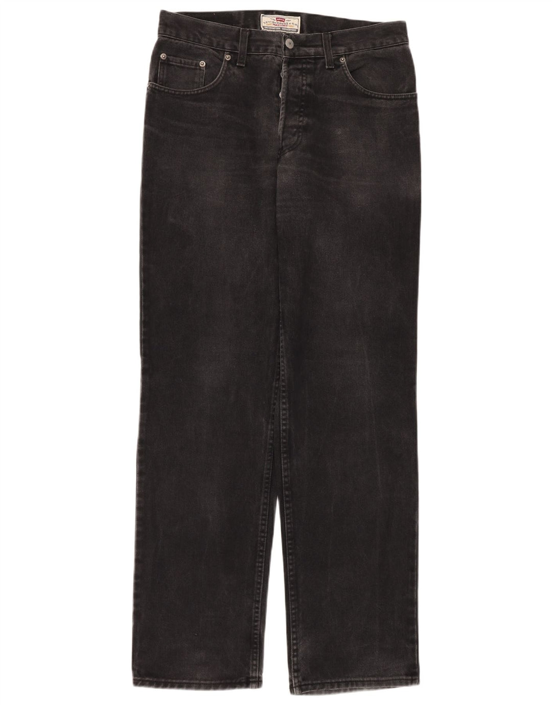 Jeans retos masculinos Levi's W33 L34 algodão preto