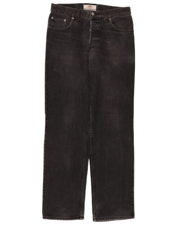 Jeans retos masculinos Levi's W33 L34 algodão preto