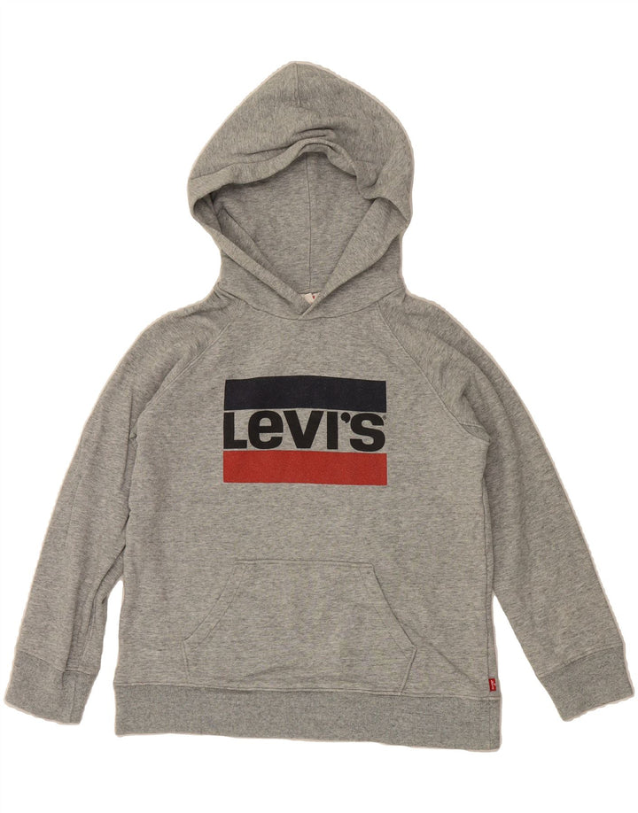 LEVI'S Mens Graphic Hoodie Jumper XS Grey Cotton Vintage Levi's and Second-Hand Levi's from Messina Hembry 