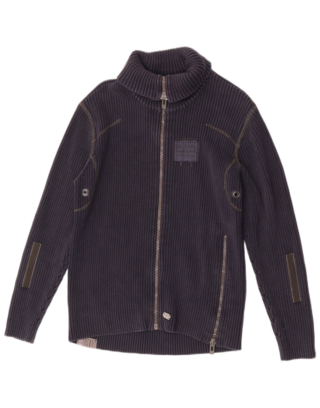 Suéter cardigã masculino G-Star 3301 grande algodão azul marinho