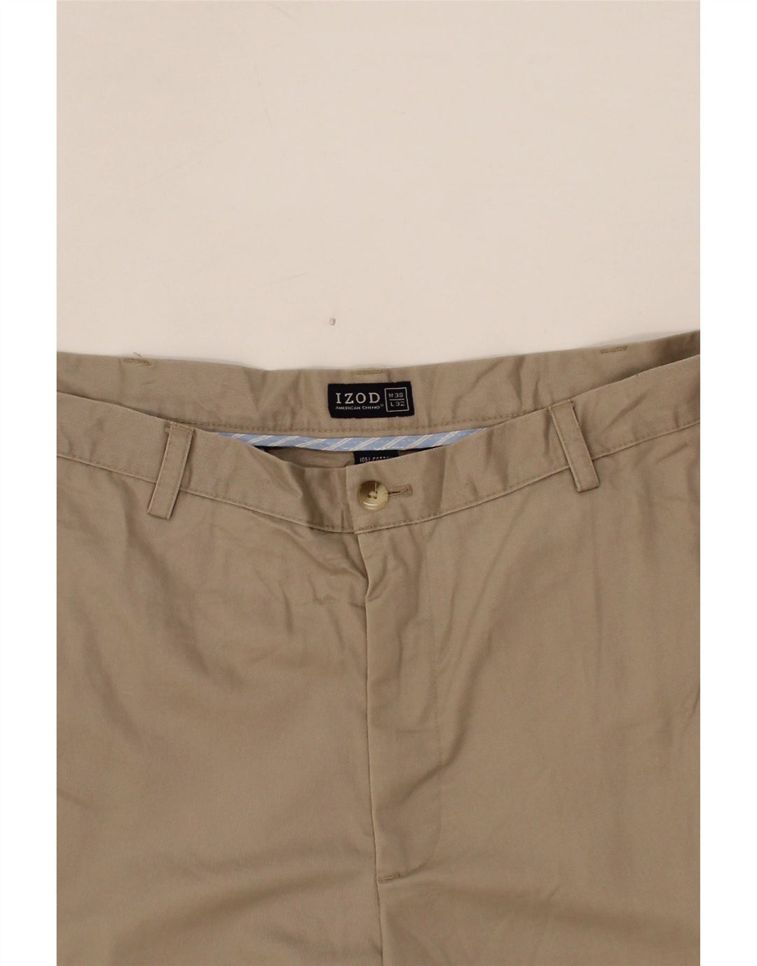 IZOD Mens Chino Trousers W38 L32 Beige Cotton Vintage Izod and Second-Hand Izod from Messina Hembry 