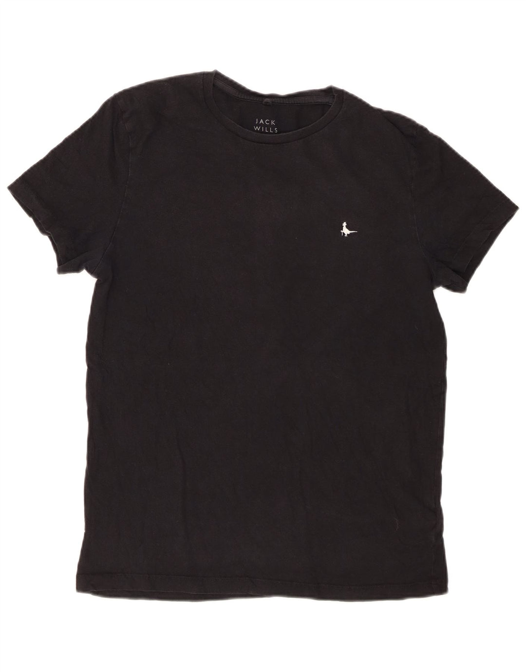 JACK WILLS Camiseta masculina top pequeno algodão preto