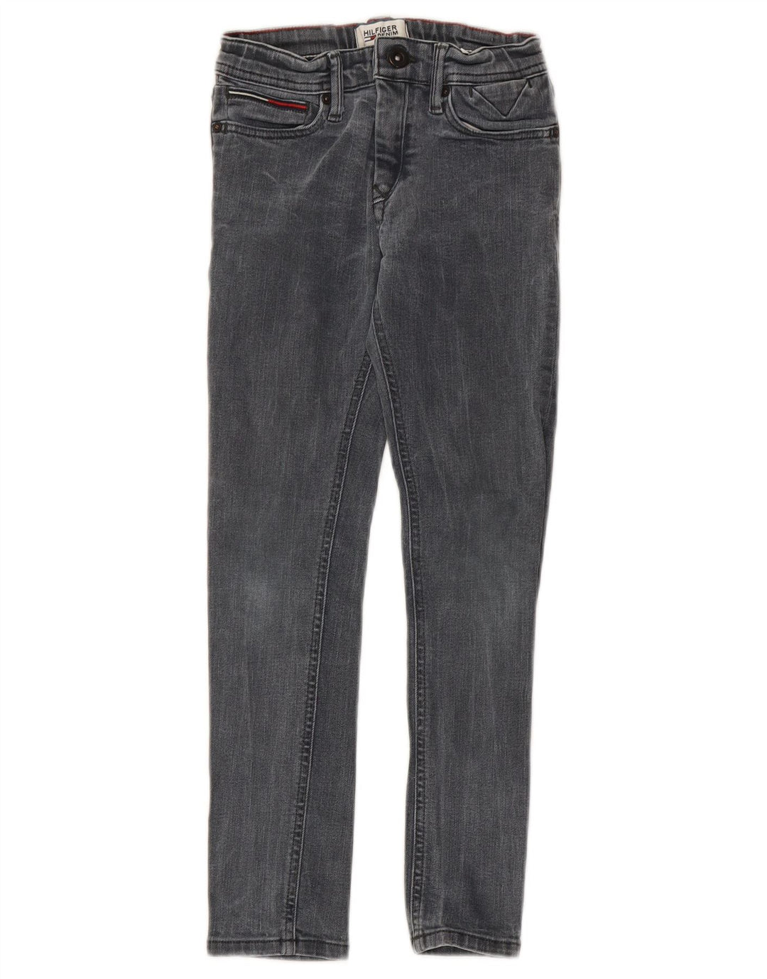 TOMMY HILFIGER Meninas Jeans Skinny 7-8 Anos W20 L22 Algodão Cinza