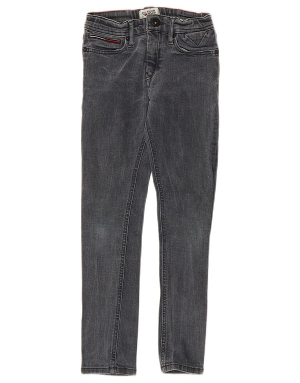 TOMMY HILFIGER Meninas Jeans Skinny 7-8 Anos W20 L22 Algodão Cinza