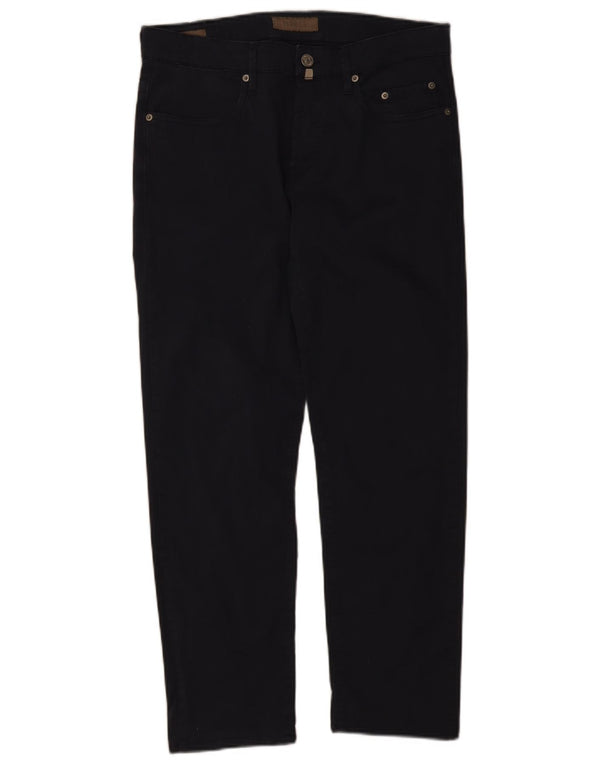 Calça casual reta masculina Gilmar W34 L28 algodão azul marinho