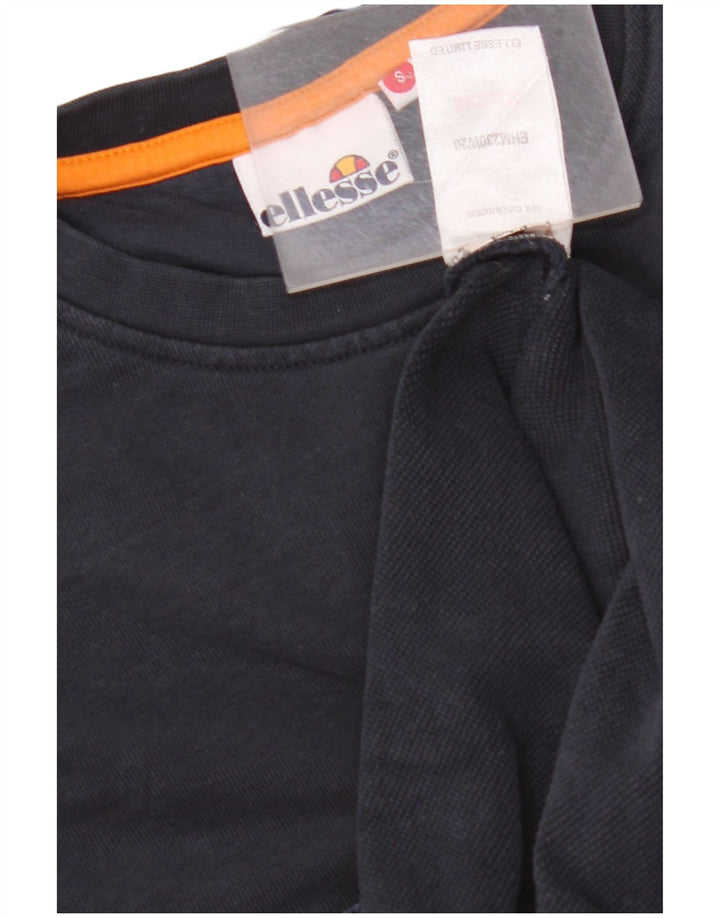 ELLESSE moletom masculino jumper pequeno azul marinho colorblock poliéster