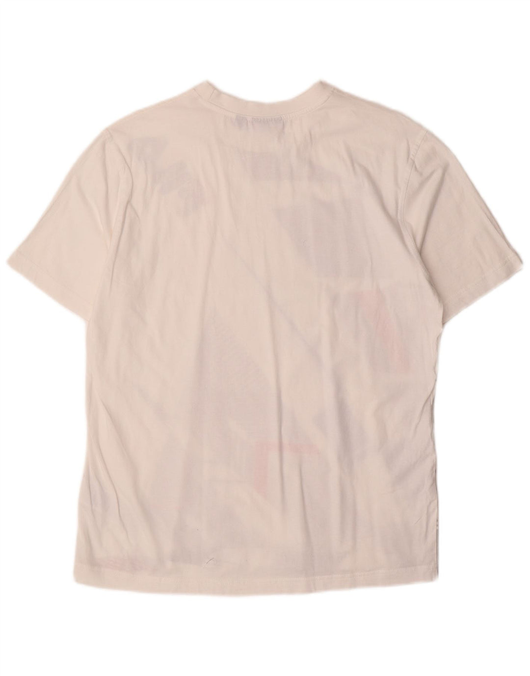 Fila Mens Graphic T-Shirt Top Médio Algodão Geométrico Branco