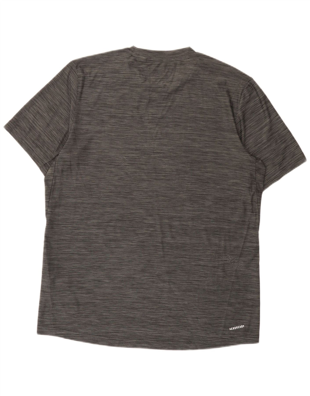 Camiseta masculina Adidas Aeroready Top cinza médio poliéster manchado