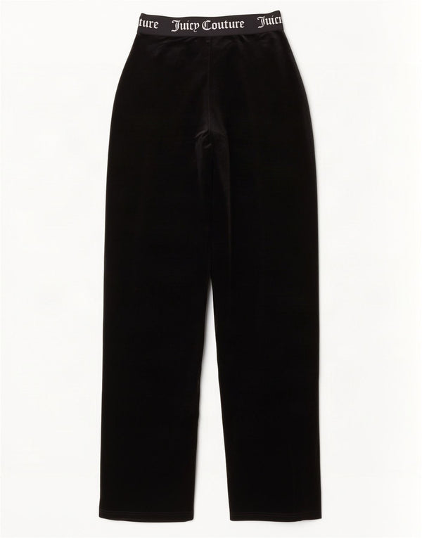 Juicy Couture Calça feminina de veludo gráfico XS poliéster preto
