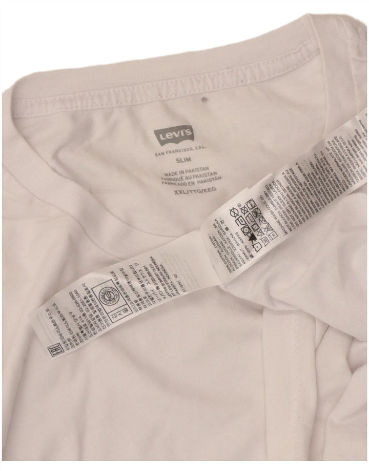 Camiseta masculina slim LEVI'S 2XL algodão branco