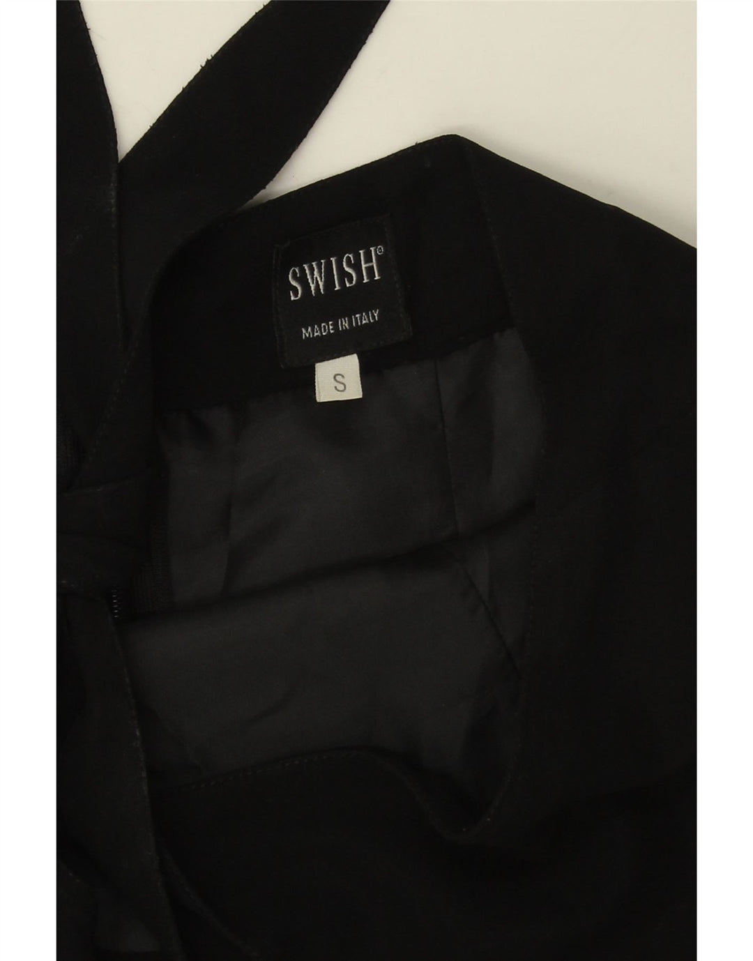 Vestido feminino Swish Halter UK 10 pequeno preto viscose