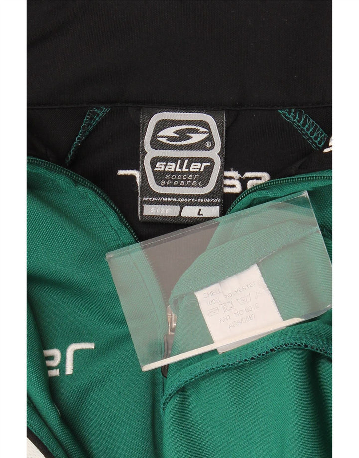 Saller Mens Graphic Tracksuit Top Jacket Grande Verde Colorblock Poliéster