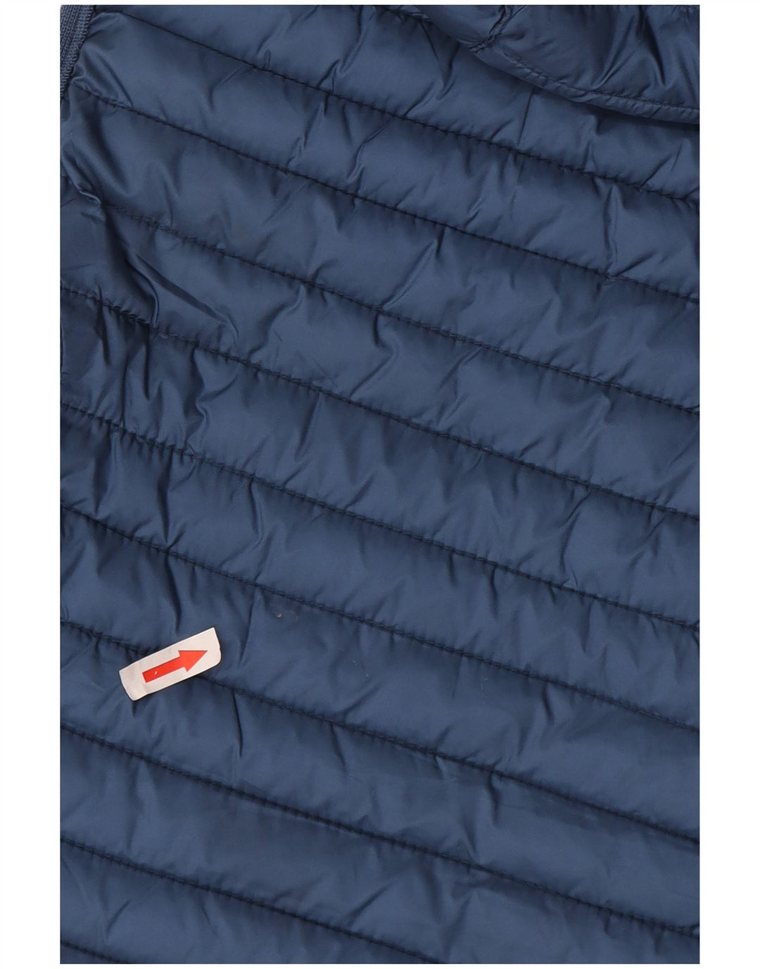 Colete acolchoado com capuz feminino Massimo Dutti UK 12 poliéster azul médio