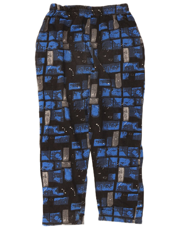 Calça de treino masculina John Baner UK 44/46 XL azul patchwork algodão
