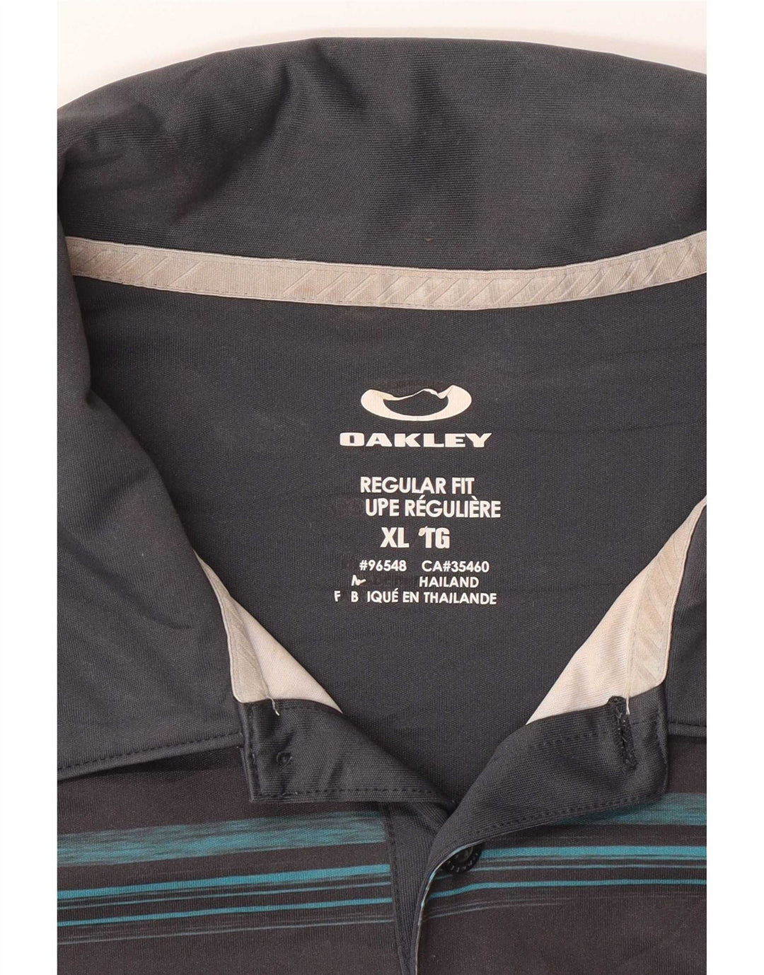 Camisa polo masculina Oakley Regular Fit XL cinza listrada