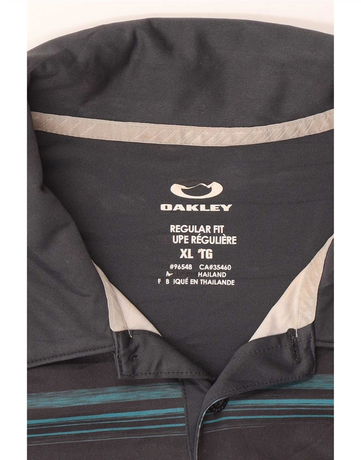 Camisa polo masculina Oakley Regular Fit XL cinza listrada
