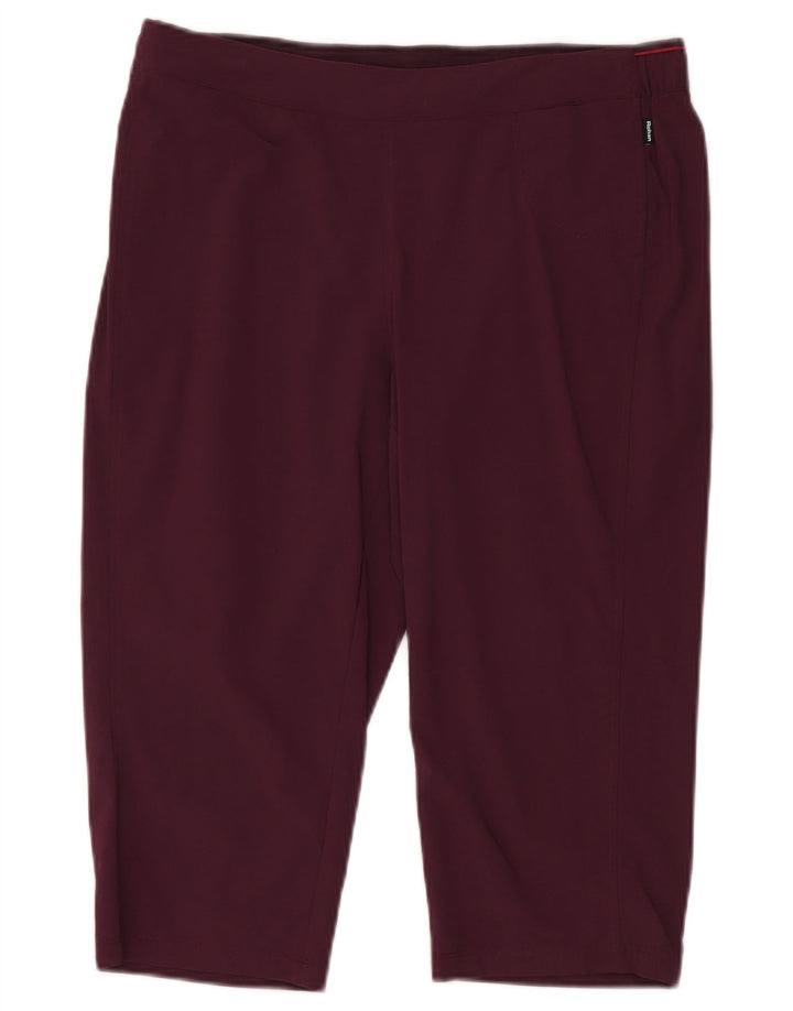 Leggings capri femininas Rohan Reino Unido 14 grande poliamida cor de vinho