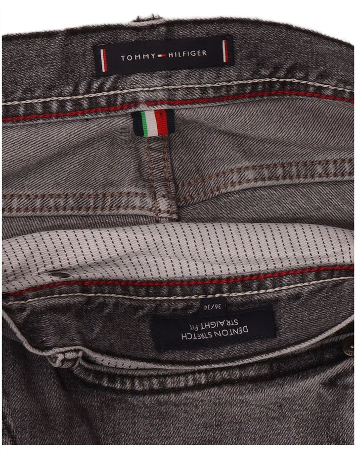 TOMMY HILFIGER Masculino Denton Straight Jeans W36 L27 Cinza