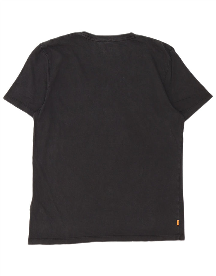 Camiseta masculina Timberland Regular Fit Graphic Top Pequeno Algodão Preto