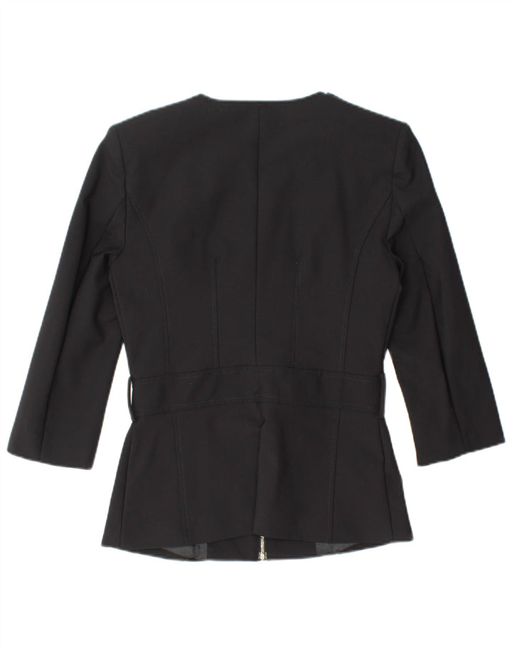 ELISABETTA FRANCHI Jaqueta blazer feminina manga 3/4 IT 42 médio preto