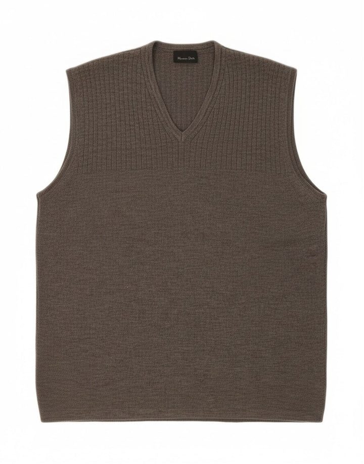 Regata masculina MASSIMO DUTTI com colete XL cinza lã nova