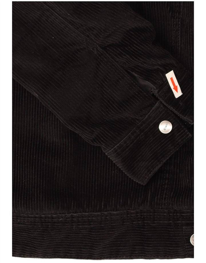 Jaqueta masculina de veludo sherpa ZARA UK 42 XL preto colorblock algodão