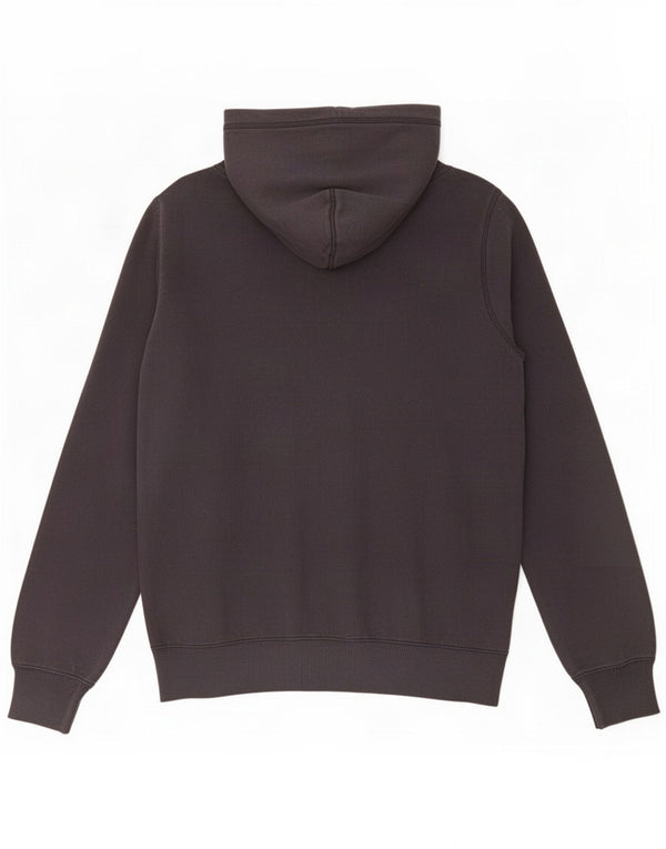 Suéter Nike feminino com capuz e zíper gráfico UK 14 médio algodão preto
