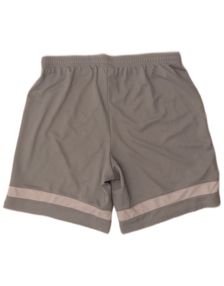 Shorts esportivos masculinos Nike Dri Fit cinza médio colorblock poliéster