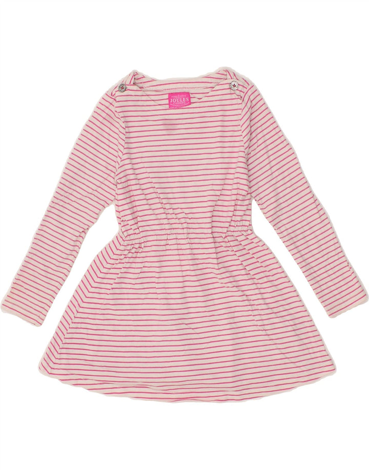 JOULES Baby Girls A-Line Dress 3-6 Months Pink Striped Cotton Vintage Joules and Second-Hand Joules from Messina Hembry 