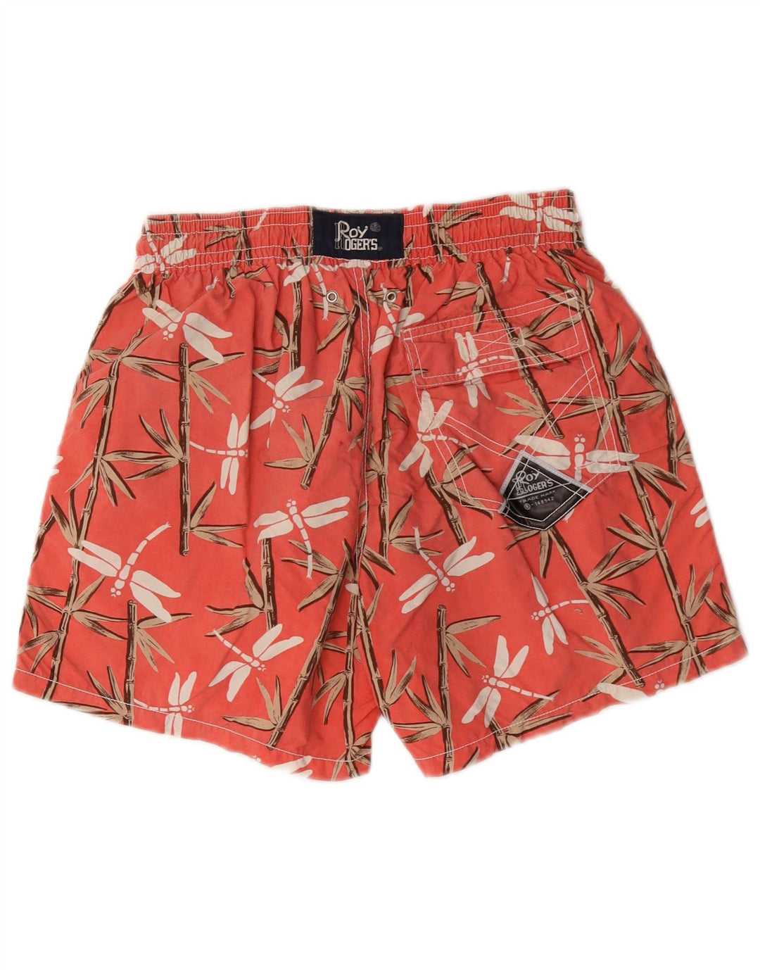 Shorts de natação masculino Roy Rogers médio vermelho floral nylon