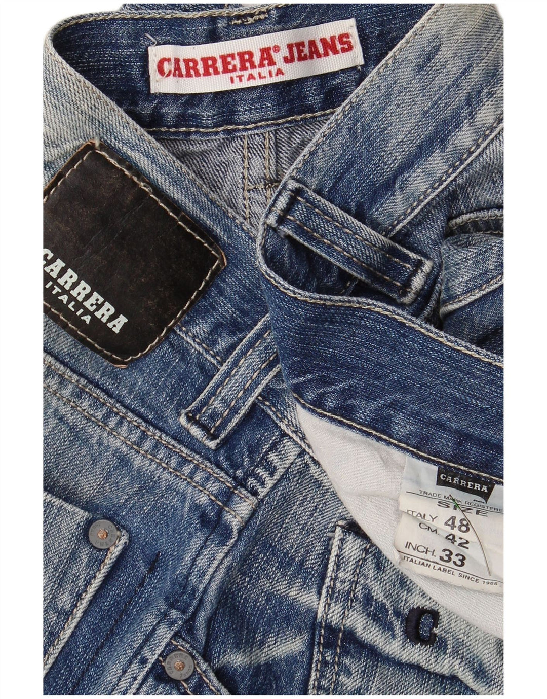 Shorts jeans masculino CARRERA W33 azul médio