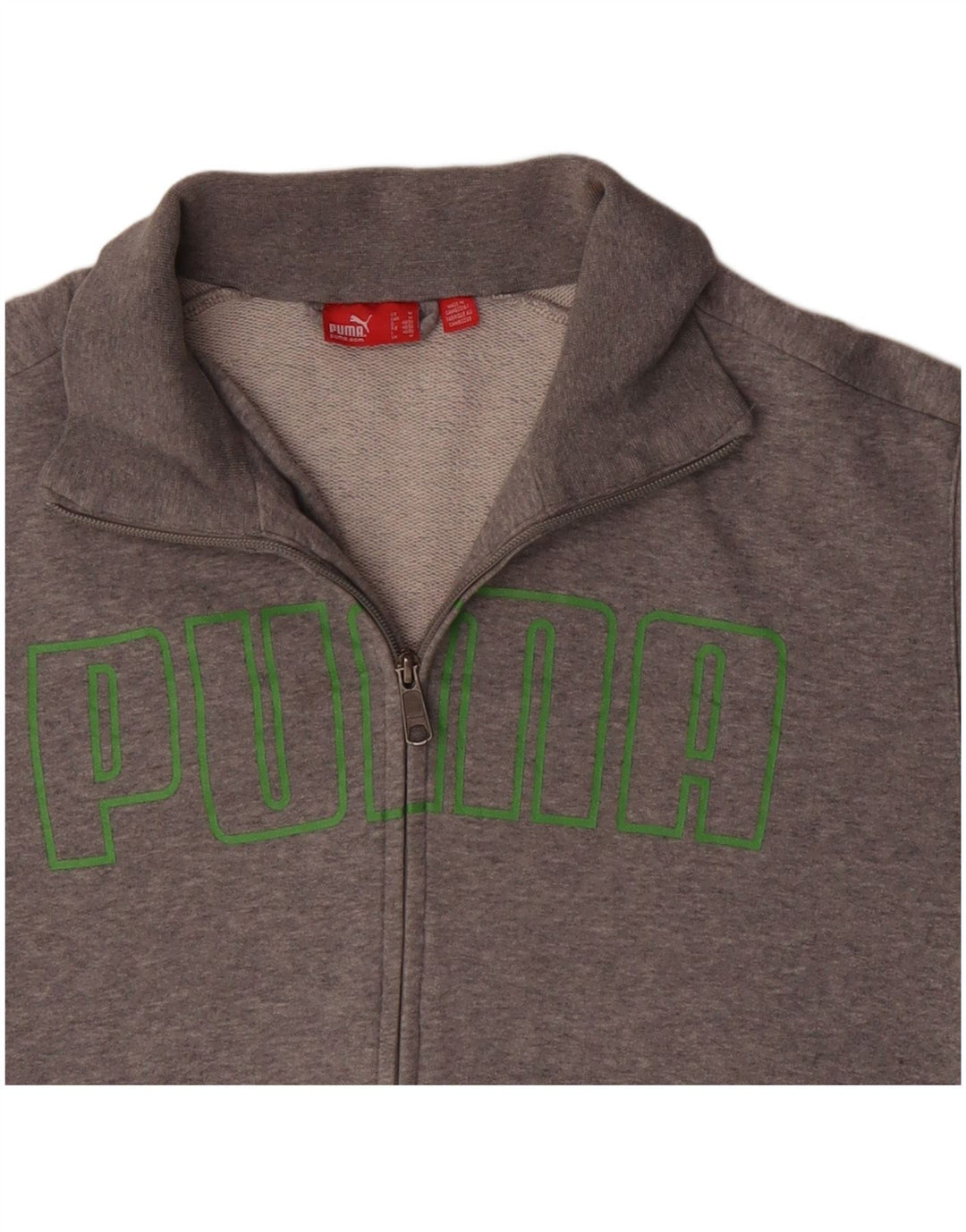 PUMA Mens Graphic Tracksuit Top Jaqueta Cinza Médio