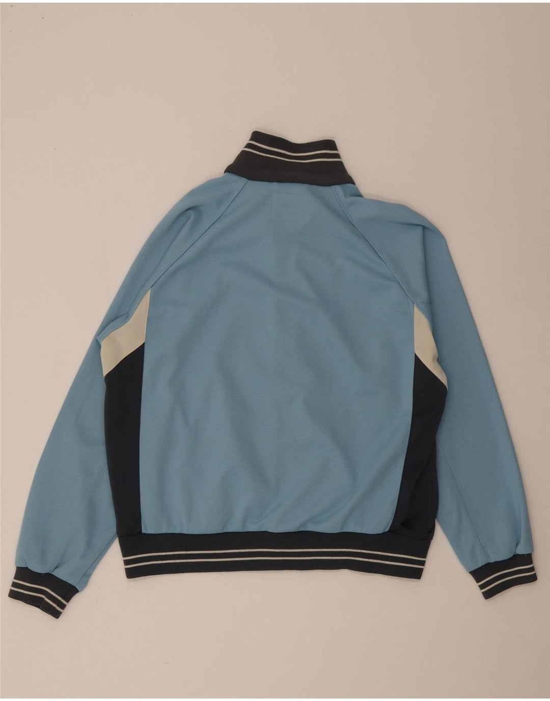 Diadora Mens Tracksuit Top Jacket UK 36 Small Blue Colourblock Poliéster