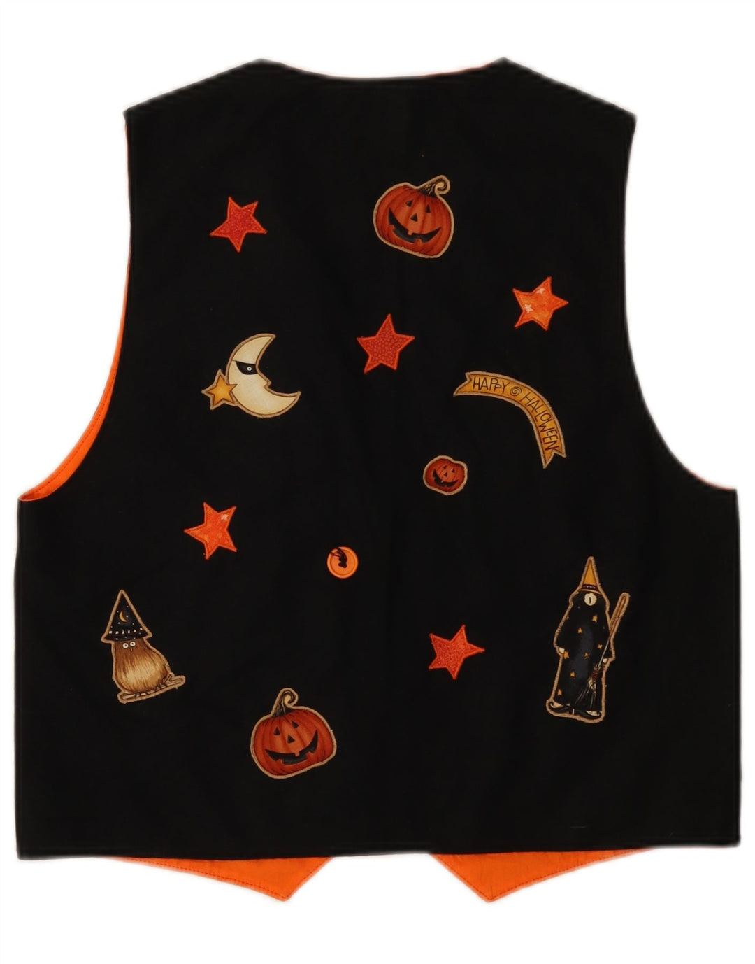 Colete gráfico feminino VINTAGE UK 12 médio preto