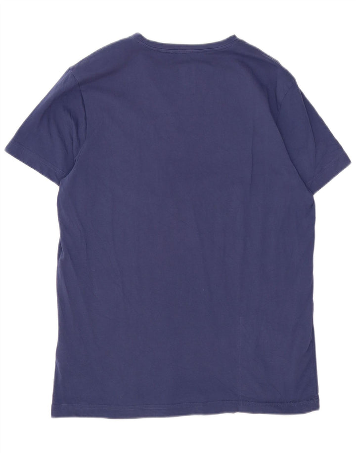 Camiseta masculina K-Way Top grande algodão azul marinho