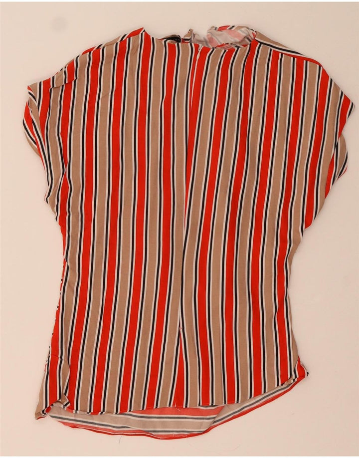 Blusa feminina ZARA UK 12 média listrada multicolorida