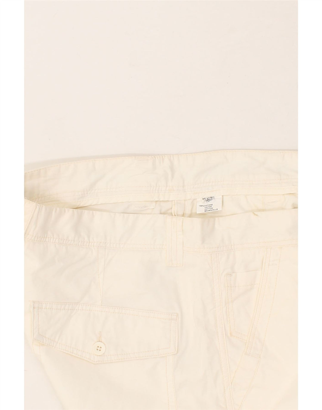 DACK'S Mens Chino Shorts IT 52 XL W38  Off White Cotton Vintage Dack's and Second-Hand Dack's from Messina Hembry 