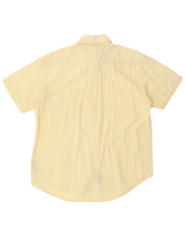 Camisa masculina de manga curta Tommy Hilfiger XL amarelo algodão