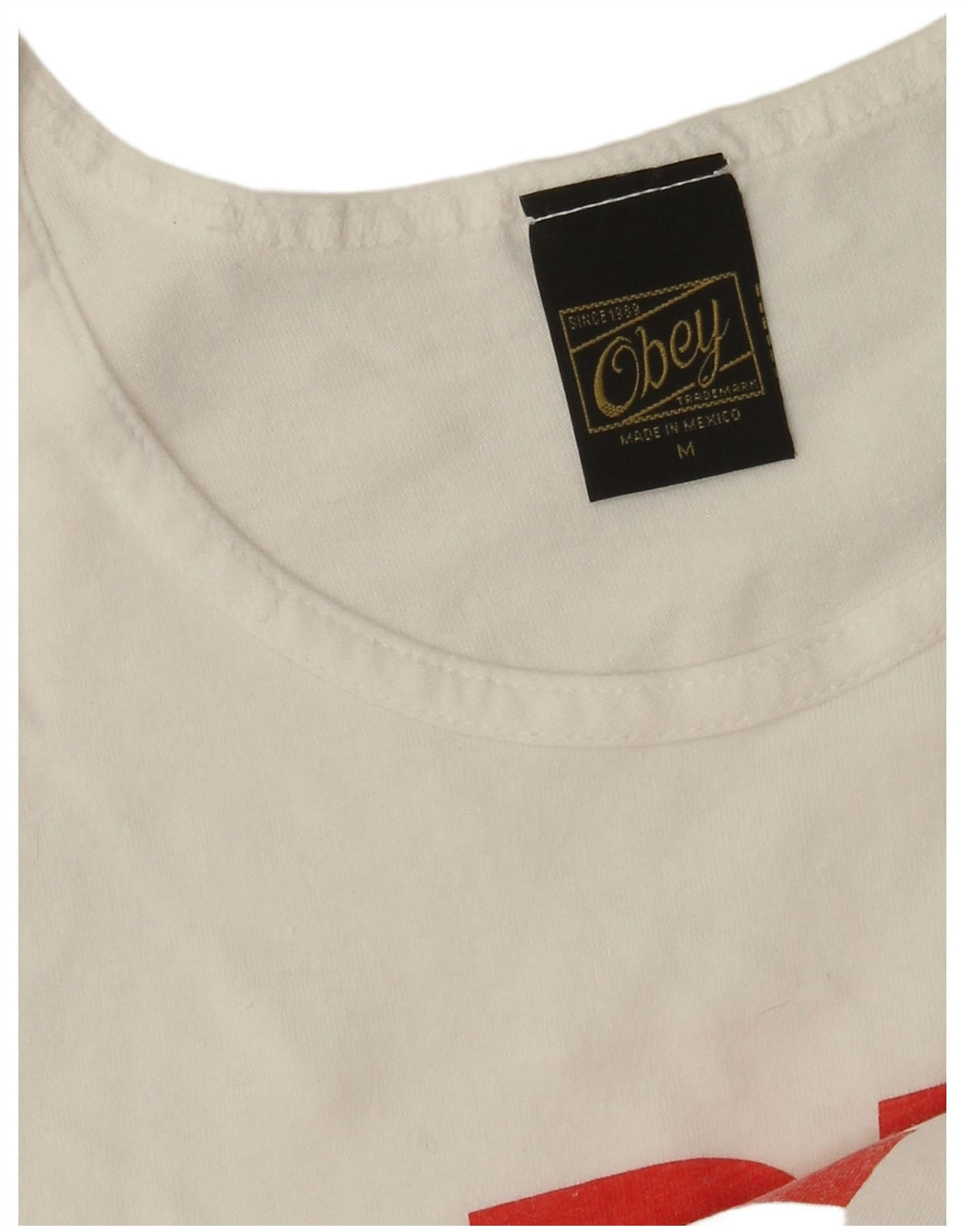 Obey Mens Graphic Vest Top Médio Algodão Branco